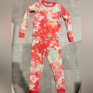 Tucker + Tate Kids Pajamas in coral, mint and Yellow Tie-Dye